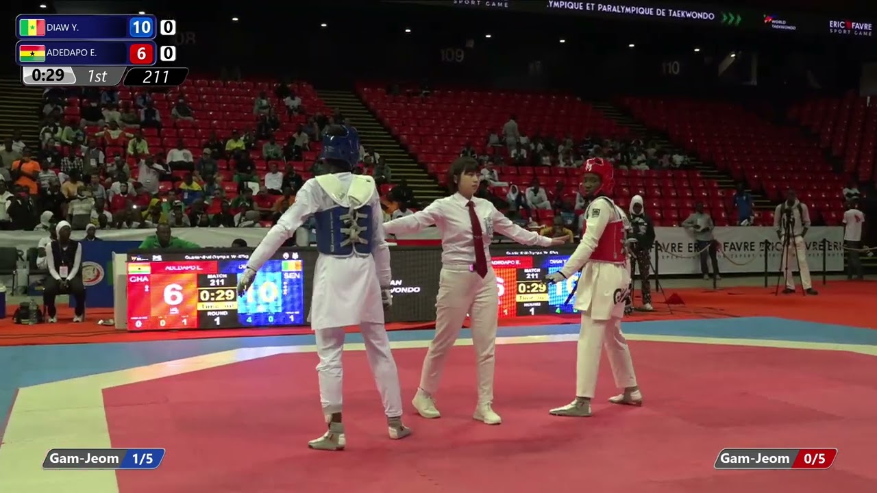 211 Quarter final W 57kg SEN DIAW Y GHA ADEDAPO E PGM | African Qualification Tournaments