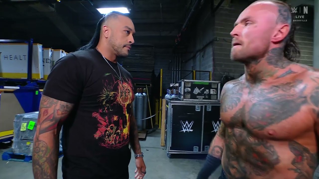 Aleister Black attacks Damian Priest at Backstage | SmackDown Jul 11, 2025 background