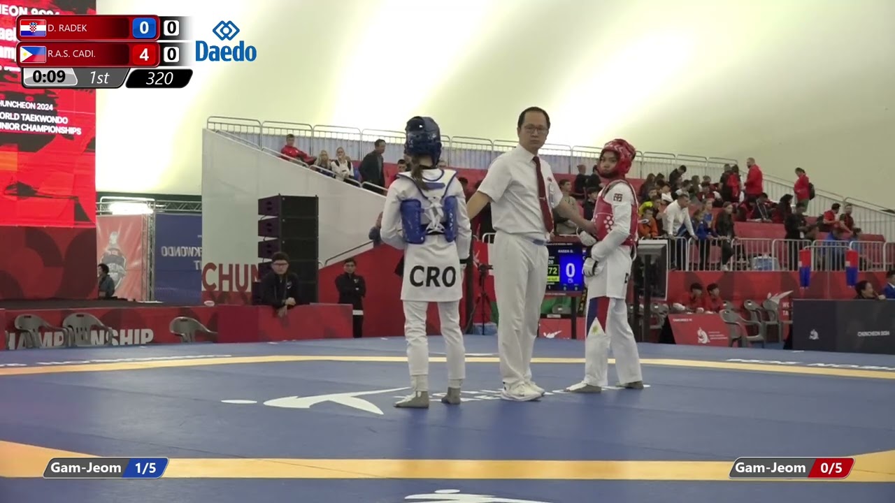 320 Round of 32 Women 46kg CRO D RADEK PHI R A S CADI background