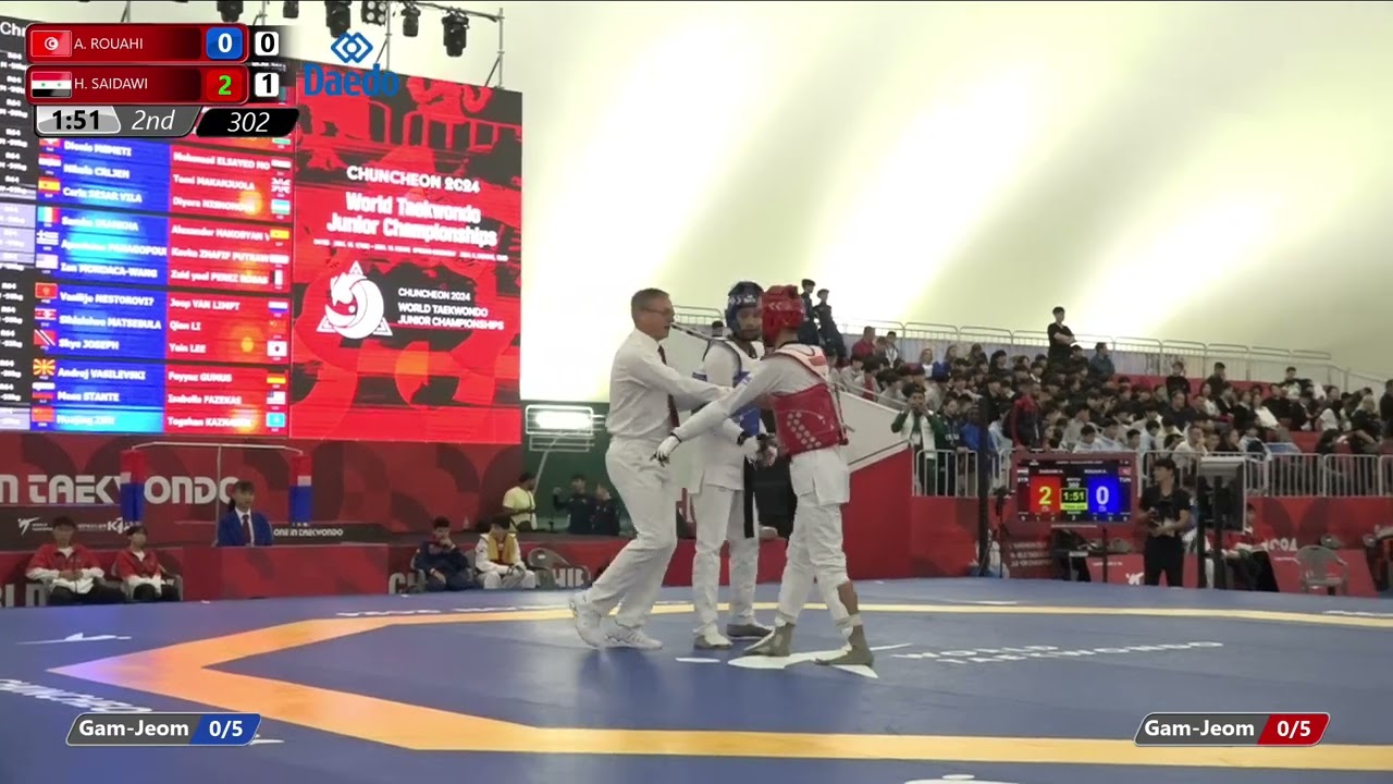 302 Round of 64 Men 59kg TUN A ROUAHI SYR H SAIDAWI