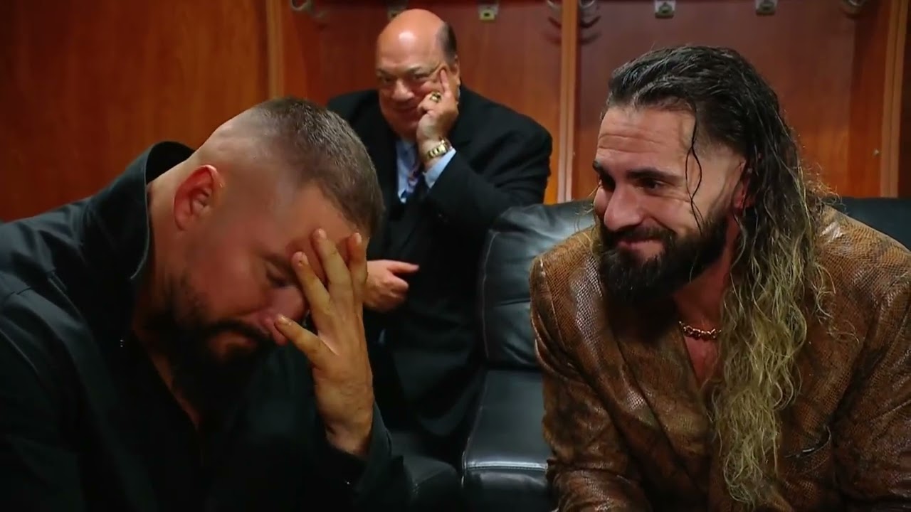 Seth Rollins whispers something that he wants Bron Breakker to do: Raw, May. 12, 2025 background