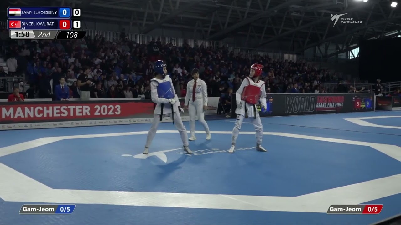 108 Round of 16 WOMEN W 49KG EGY SAMY ELHOSSEINY TUR DINCEL KAVURAT M background