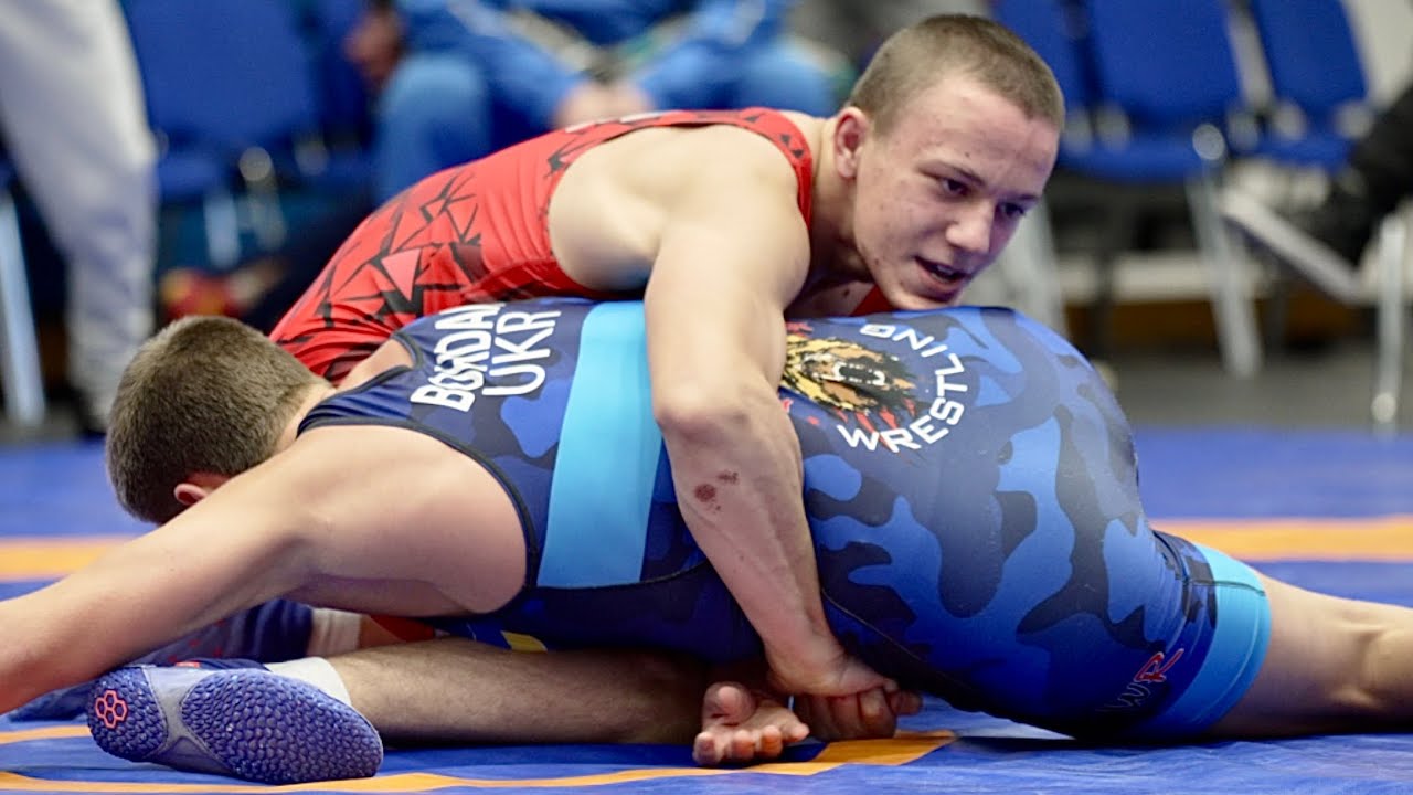 U15 N. Baran (UKR) vs Y. Bohdan (UKR) 75kg. Youth boys greco-roman wrestling. backdrop