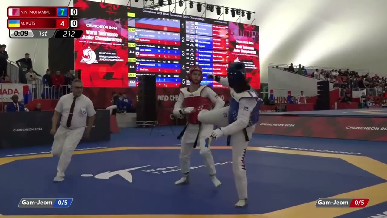 212 Round of 32 Women +68kg QAT MOHAMMED Noor nazar UKR KUTS Mariia background