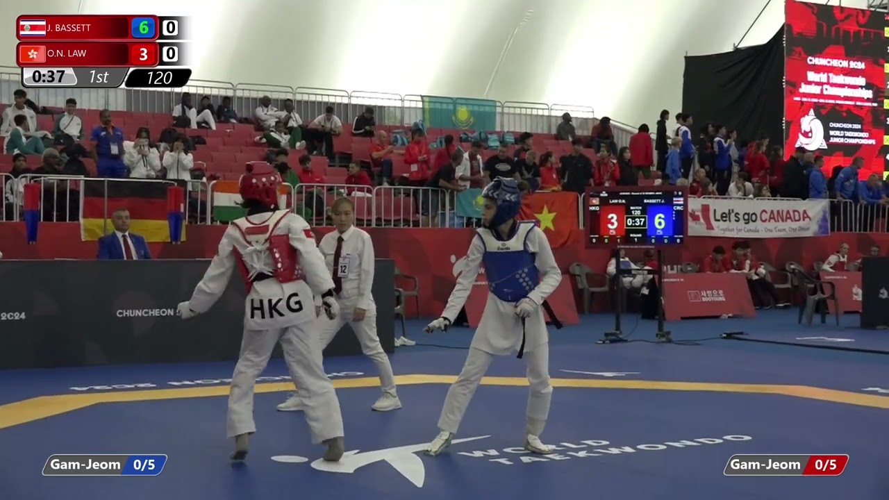 120 Round of 32 Women 46kg CRC J BASSETT HKG O N LAW
