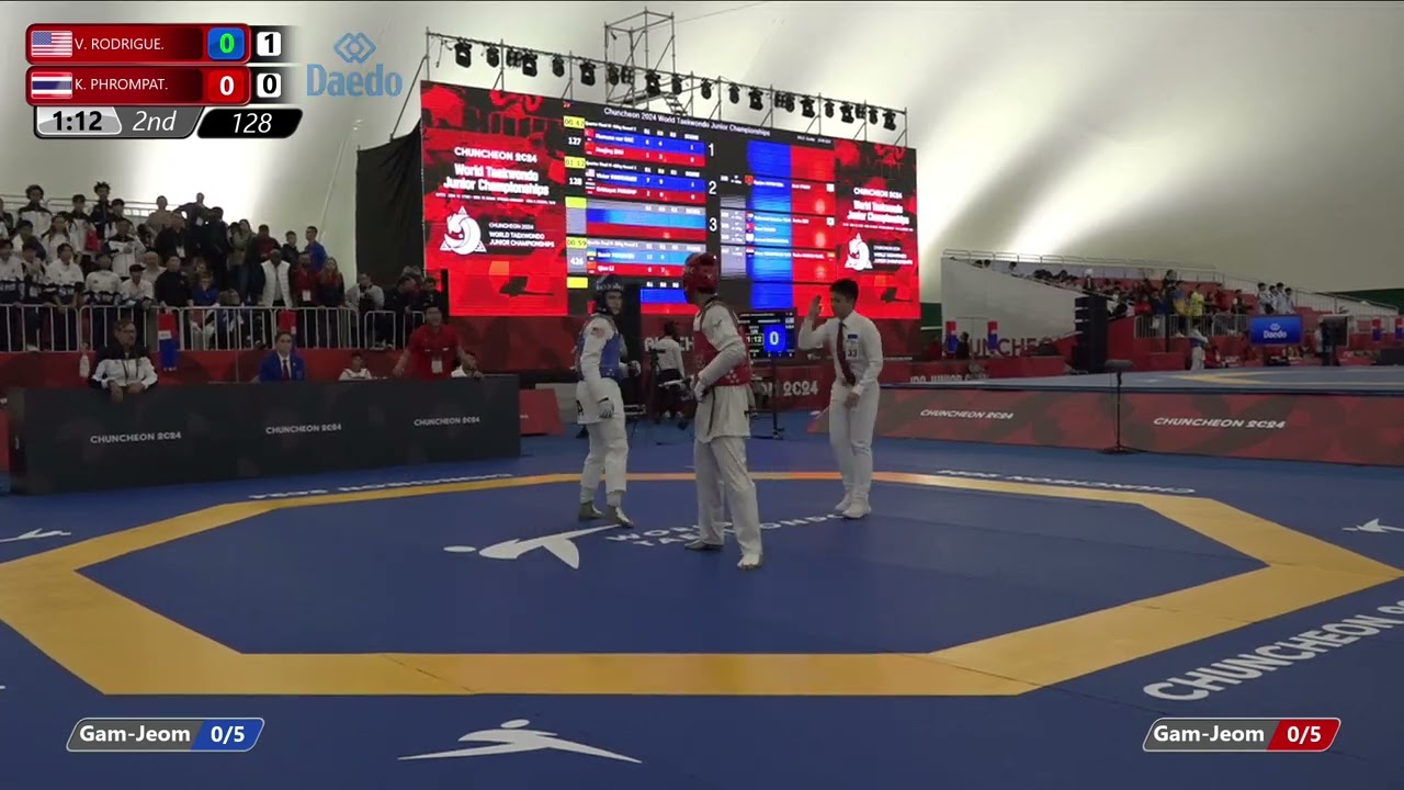 128 Quarterfinals Men 68kg USA V RODRIGUE THA K PHROMPAT