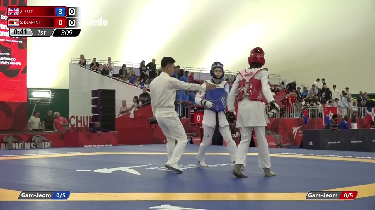 309 Round of 64 Women 59kg GBR A BETT SWZ S DLAMINI