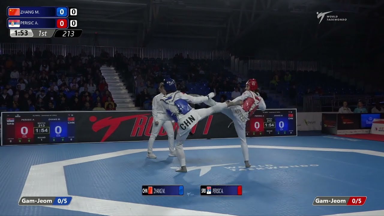 213 Semifinals WOMEN W 67KG CHN ZHANG M SRB PERISIC A background