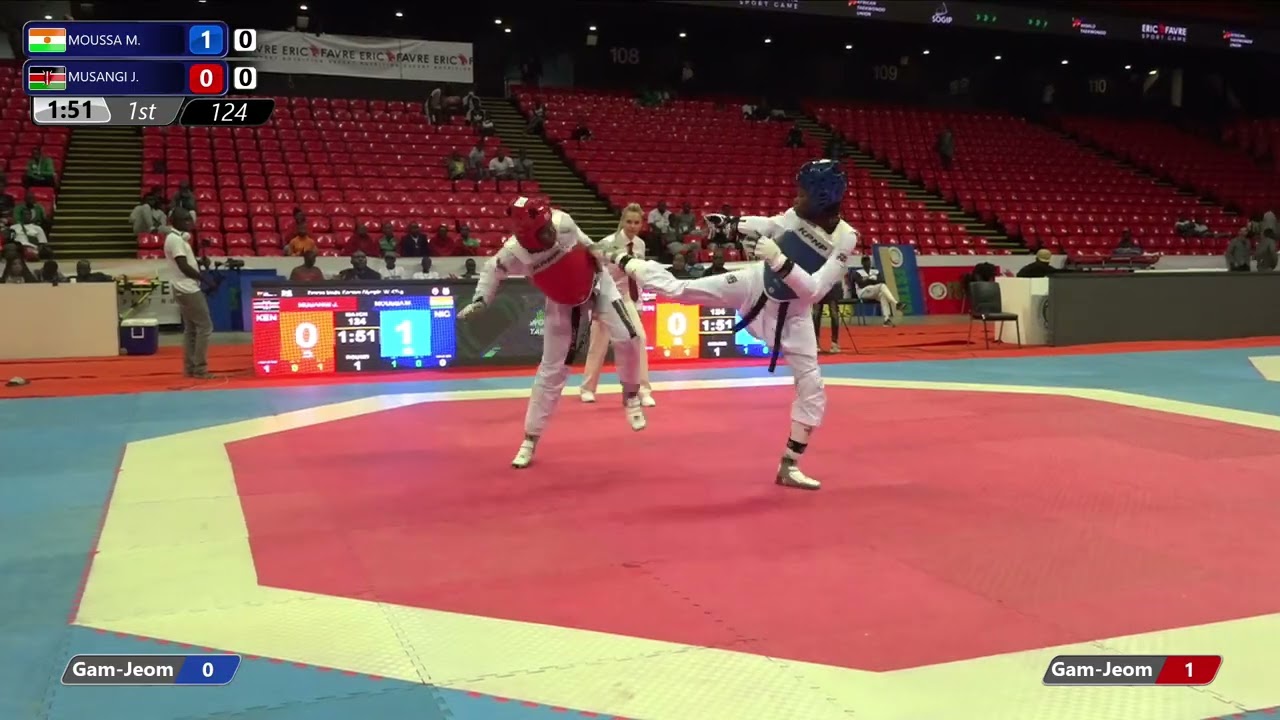124 1 BRZ W 67kg NIG MOUSSA MADINATOU KEN MUSANGI J | African Qualification Tournaments background