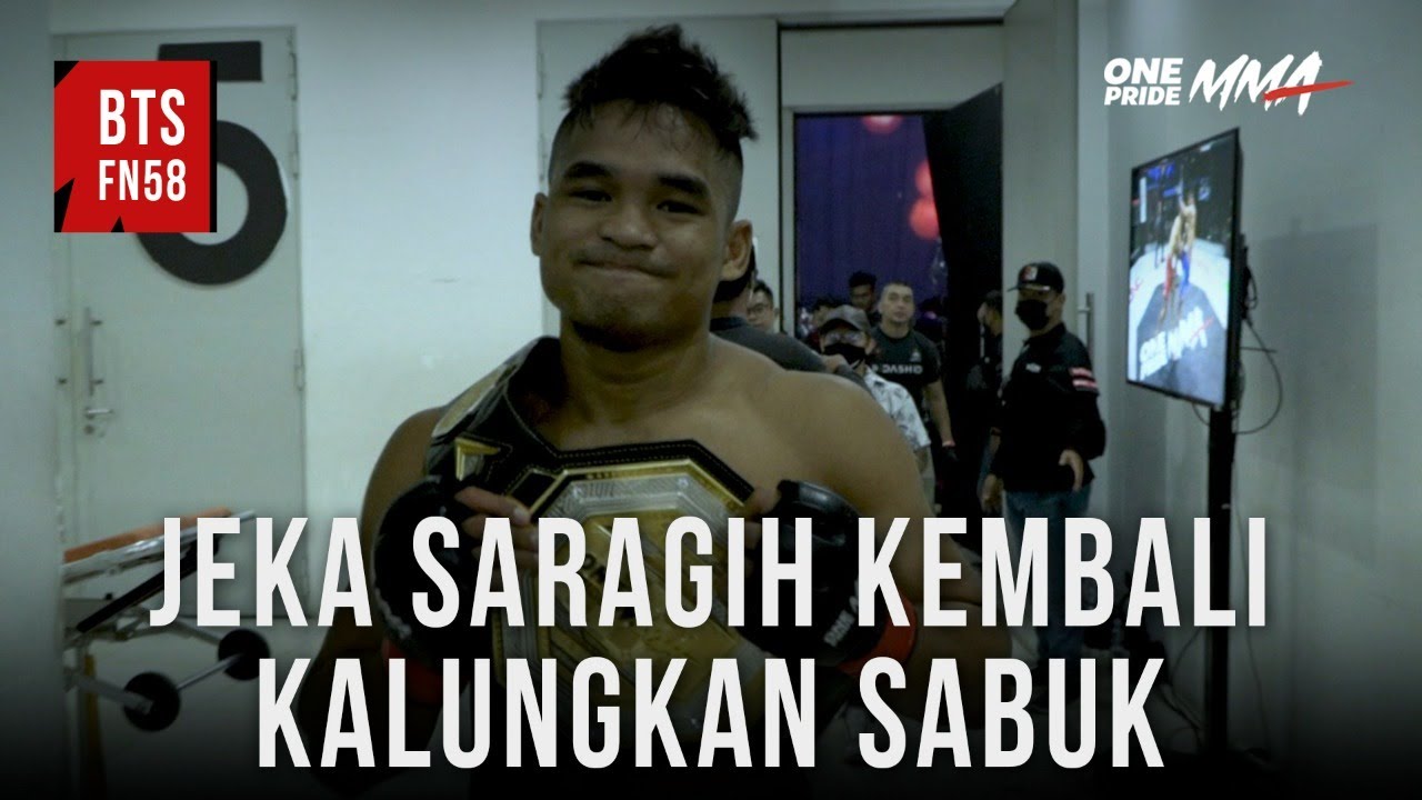 Jeka Saragih Kembali Kalungkan Sabuk || BTS Fight Night 58 background