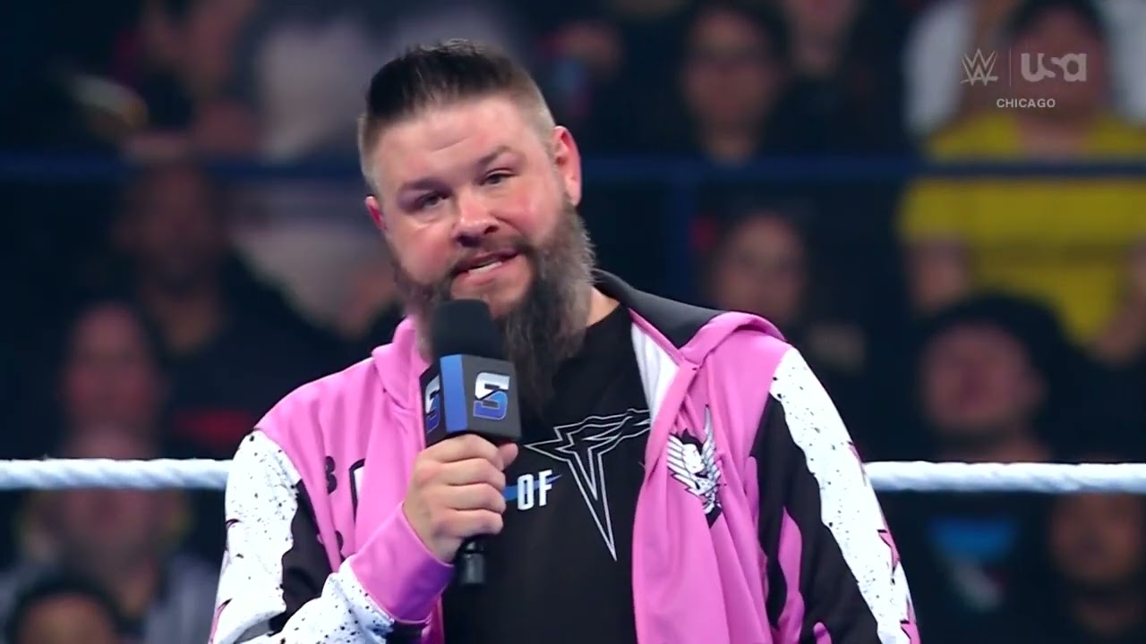 Kevin Owens announces he has a neck injury and will miss WrestleMania: SmackDown, Apr. 4, 2025 background