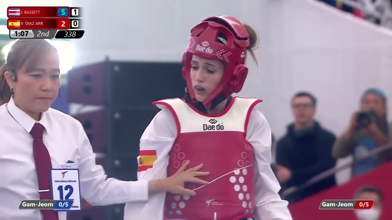 338 Semi Final Women 46kg CRC BASSETT Jaycee ESP DIAZ ARRIBAS Violeta background