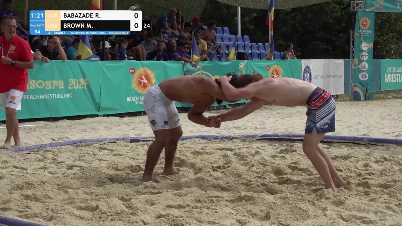 Rashid BABAZADE (AZE) vs. Mitchell Richard BROWN (USA) • A | Round 3 • Men's BW 70Kg background