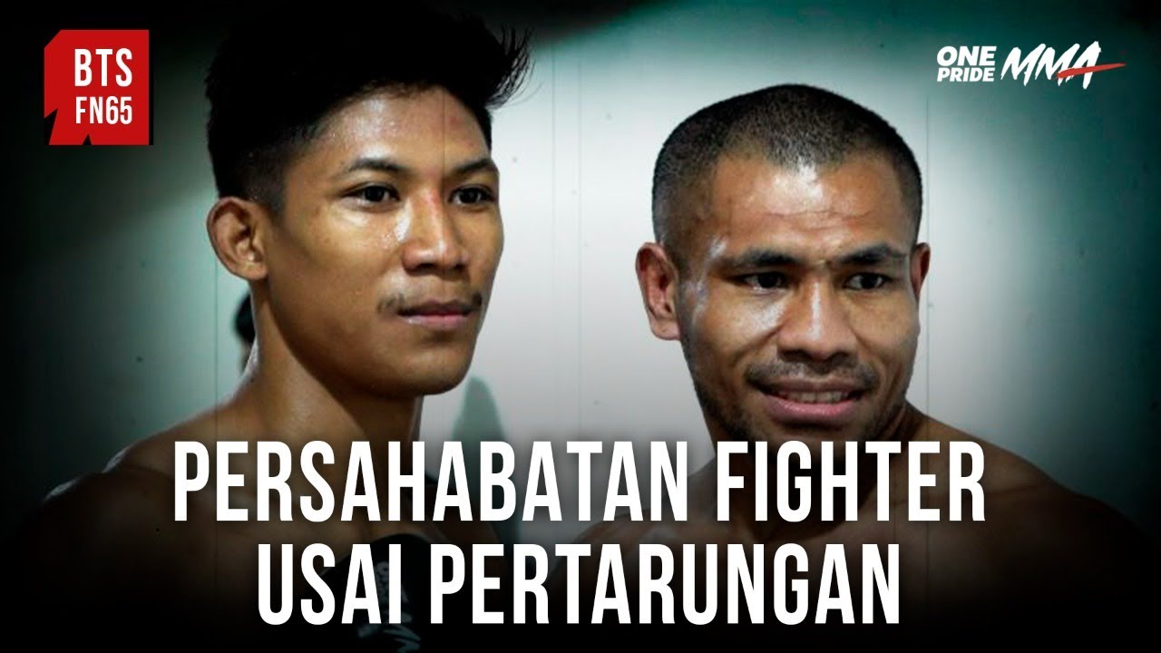 Persahabatan Fighter Usai Pertarungan di Atas Octagon | BTS FN 65 Wave 3 One Pride MMA backdrop