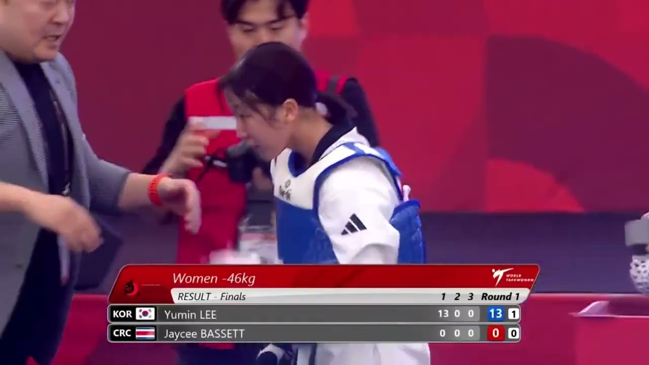 342 Finals Women 46kg KOR LEE Yumin CRC BASSETT Jaycee