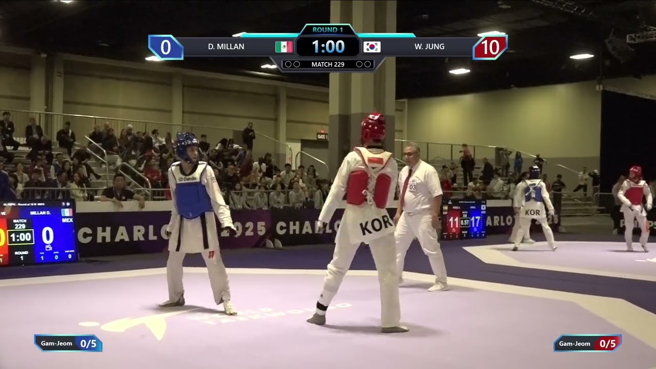 229 Round of 16 M 68kg MEX D MILLAN KOR W JUNG PGM