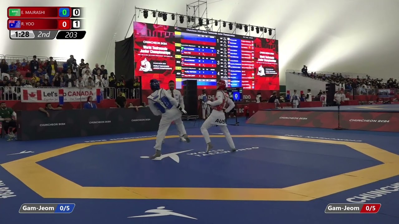 203 Round of 64 Men 59kg KSA E MAJRASHI AUS R YOO