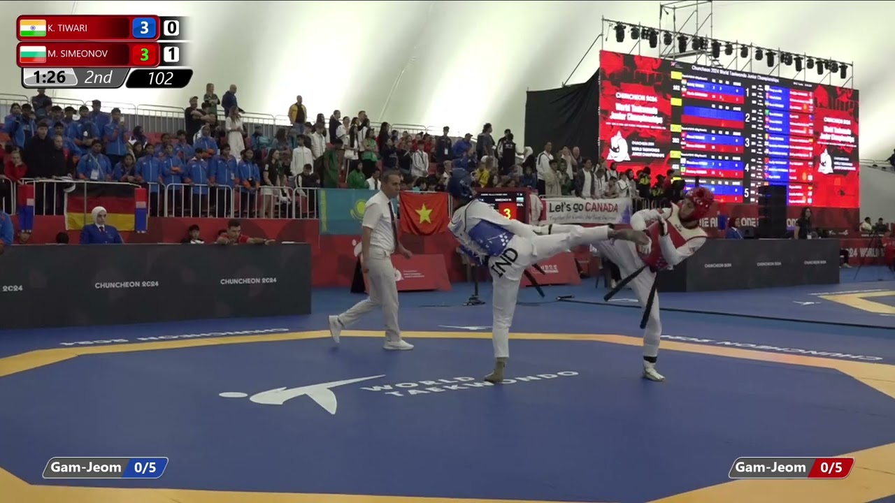 102 Round of 64 Men 59kg IND K TIWARI BUL M SIMEONOV