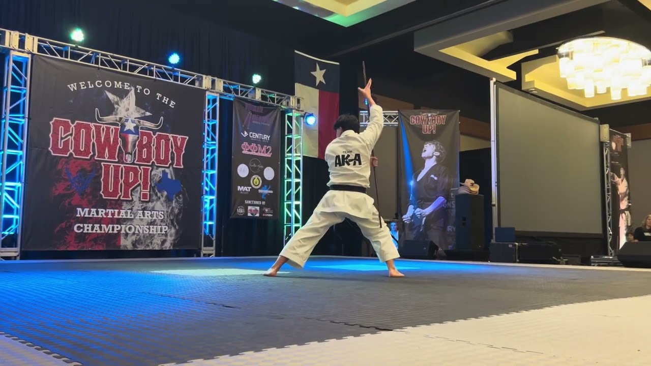 Noah Sansait 14-17 Boys Traditional Weapons Grands - Cowboy Up Martial Arts Championships 2024 background