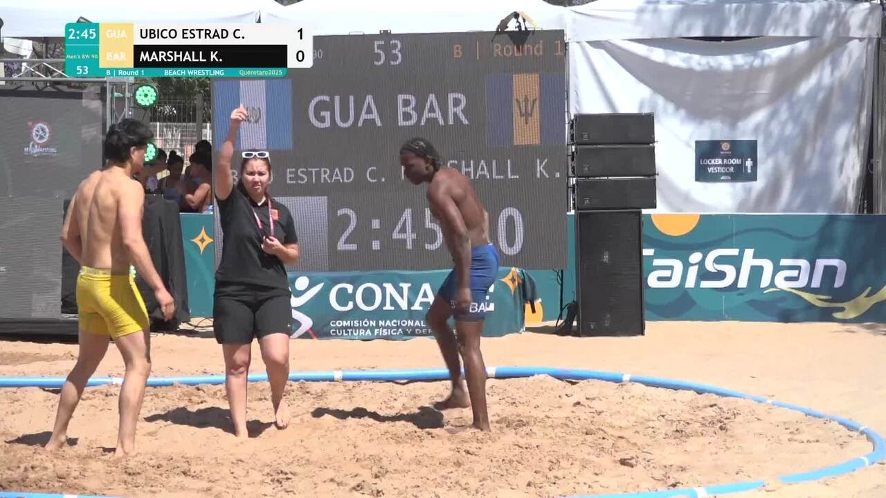 Cesar Andres UBICO ESTRADA (GUA) vs. Kodi Kadiel MARSHALL (BAR) | 2025 Senior BW Pan-American Champi background
