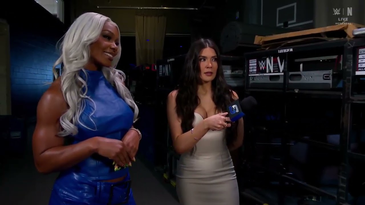 Tiffany Stratton & Jade Cargill face off again after their SummerSlam Match | SmackDown Aug 8, 2025 background