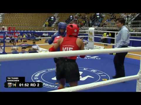 Finland Tessa Kakkonen vs Vietnam Truc Nguyen Thi Tanh IFMA WC 2016 backdrop