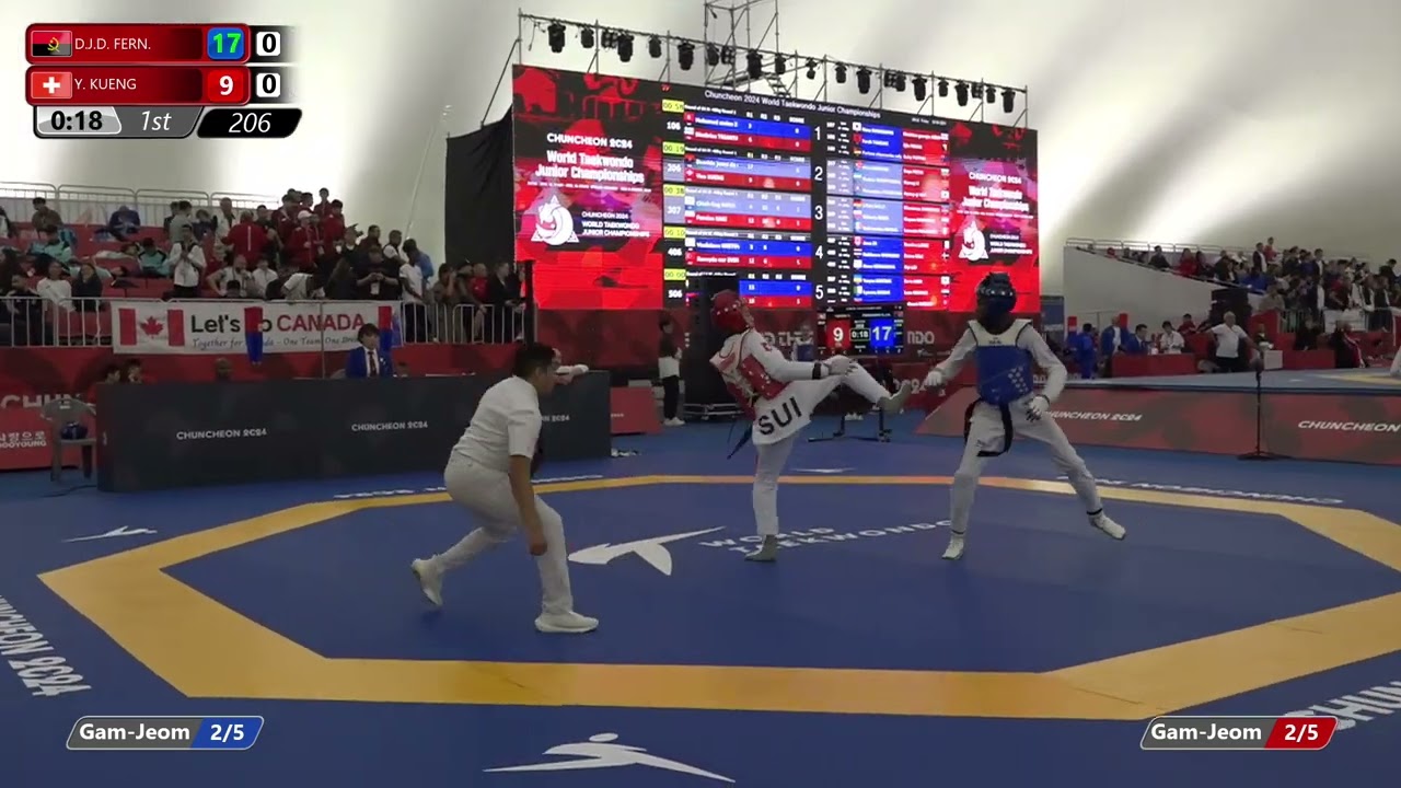 206 Round of 64 Men 48kg ANG D J D FERN SUI Y KUENG backdrop