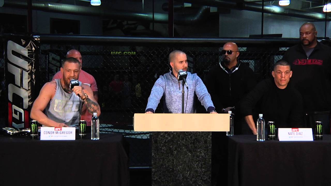 UFC 196: McGregor vs Diaz - Press Conference Highlights background
