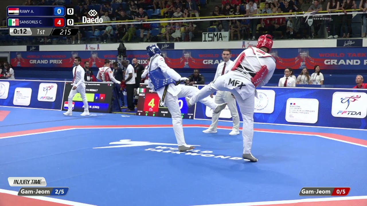 215 Round of 16 MEN M +80KG EGY RAWY A MEX SANSORES C background