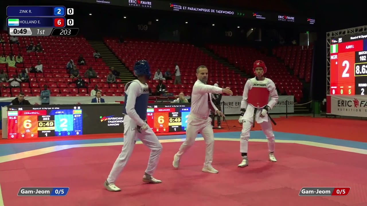 203 Round of 16 M 68kg STP ZINK R SLE HOLLAND E PGM | African Qualification Tournament background
