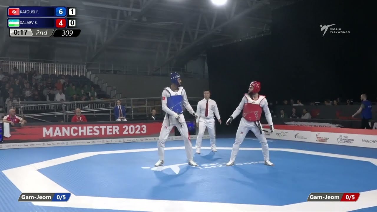 309 R16 Men 80kg TUN KATOUSI Firas UZB SALAEV Shukhrat background
