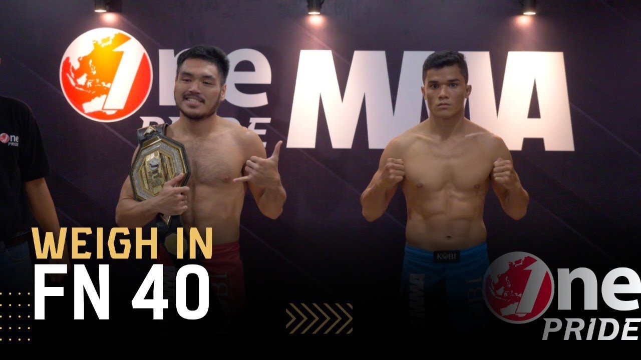 Elegan! Angga 'The Hitman' VS Hatoropan Simbolon I Weigh In One Pride MMA FN 40 background
