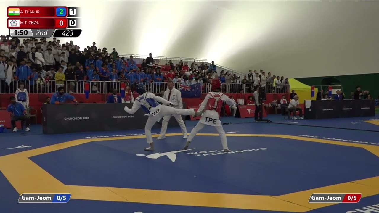 423 Round of 16 Women 55kg IND A THAKUR TPE M T CHOU