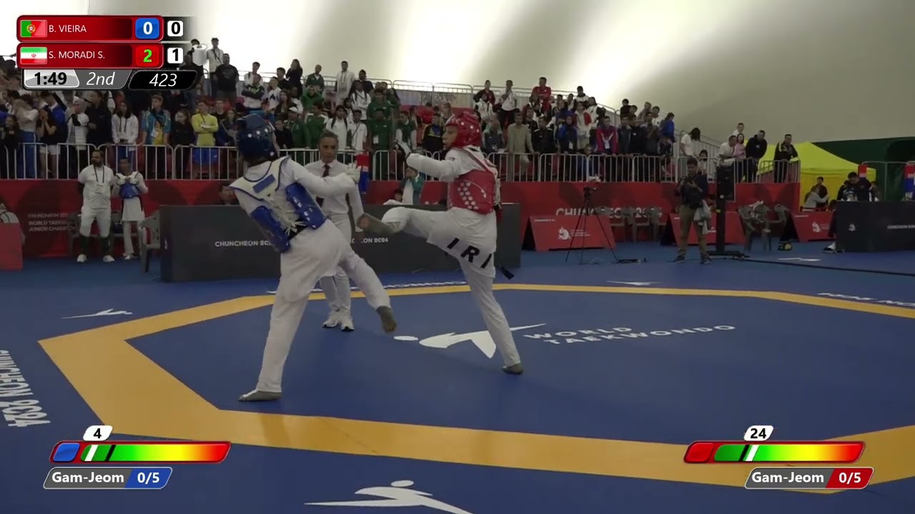 423 Round of 16 Women 63kg POR B VIEIRA IRI S MORADI S backdrop
