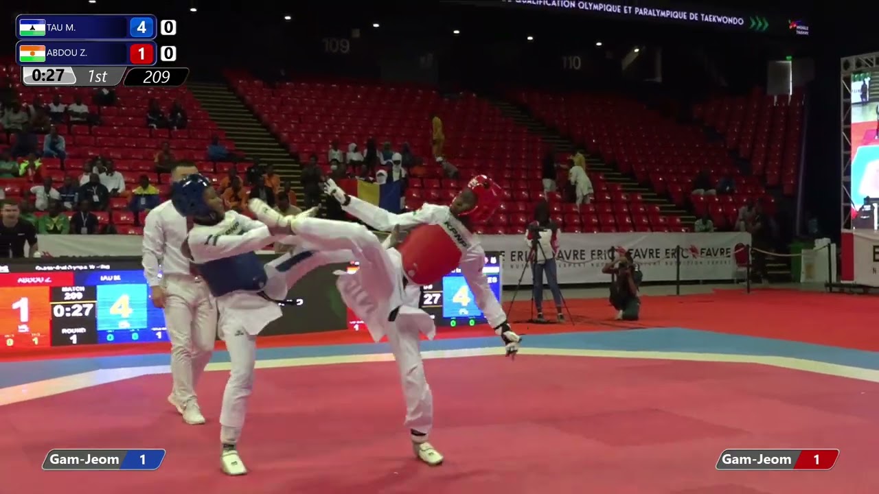 209 Quarter final W 49kg LES TAU M NIG ABDOU Z PGM | African Qualification Tournaments background