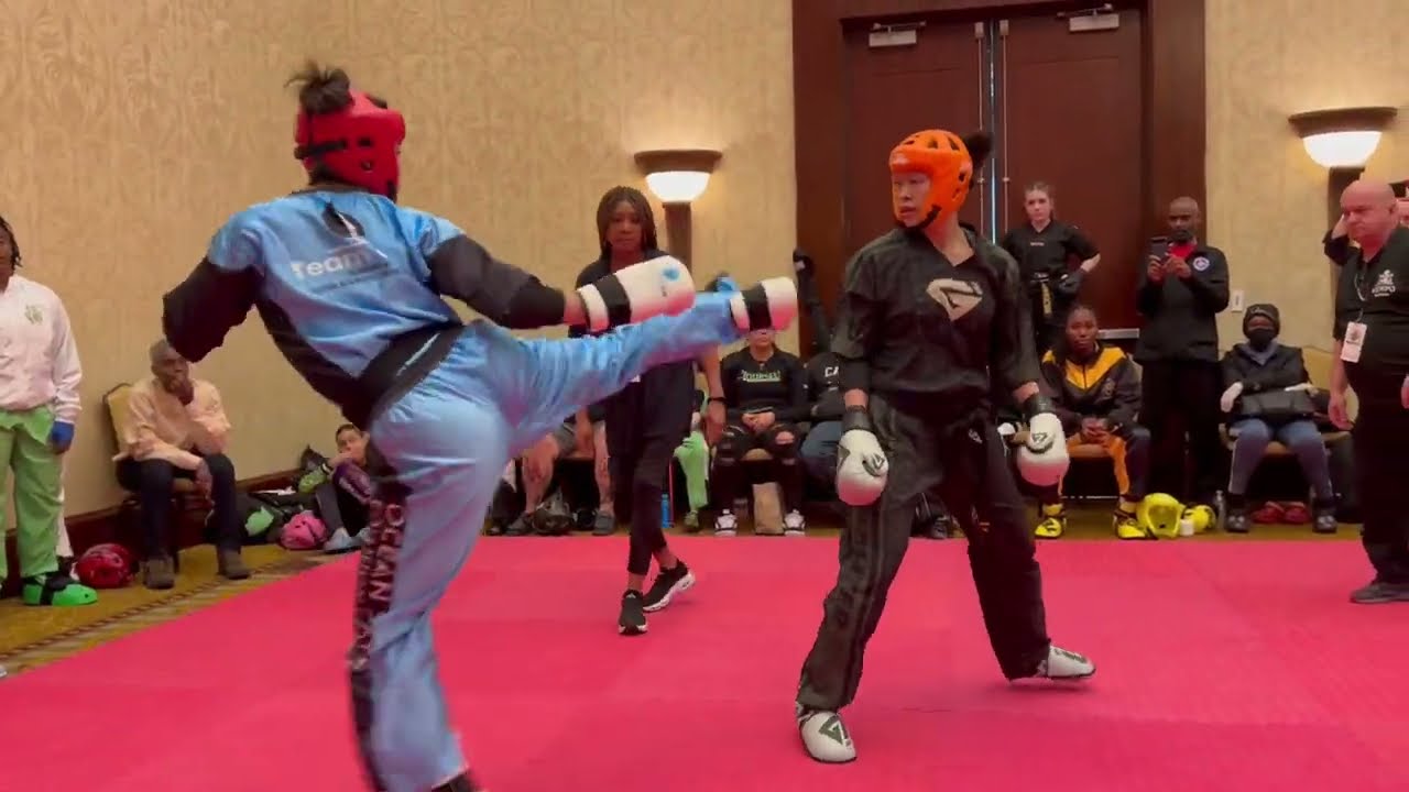 Anne-Sara Cayer vs Kaitlyn Vong Women's Sparring - Ocean State Grand Nationals 2024 background