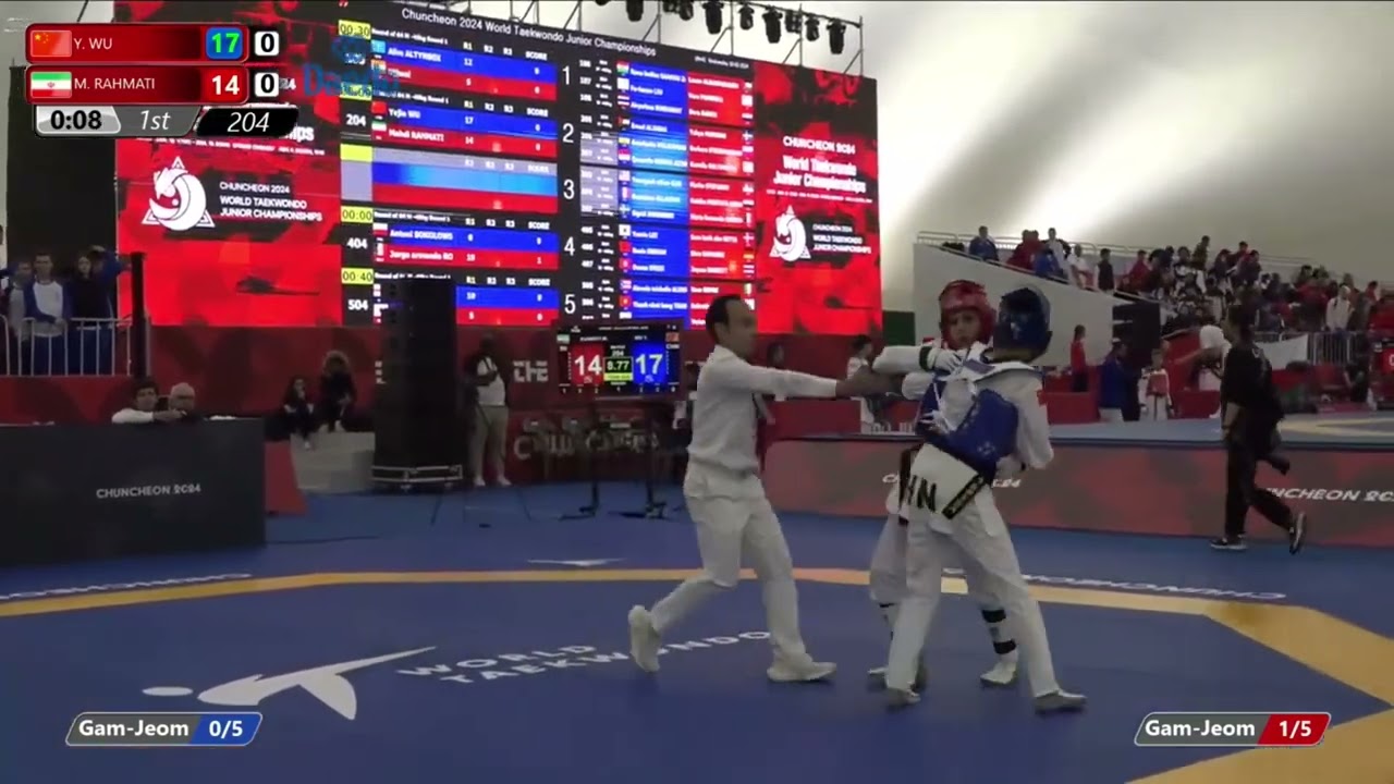 204 Round of 64 Men 45kg CHN WU Yejie IRI RAHMATI Mahdi