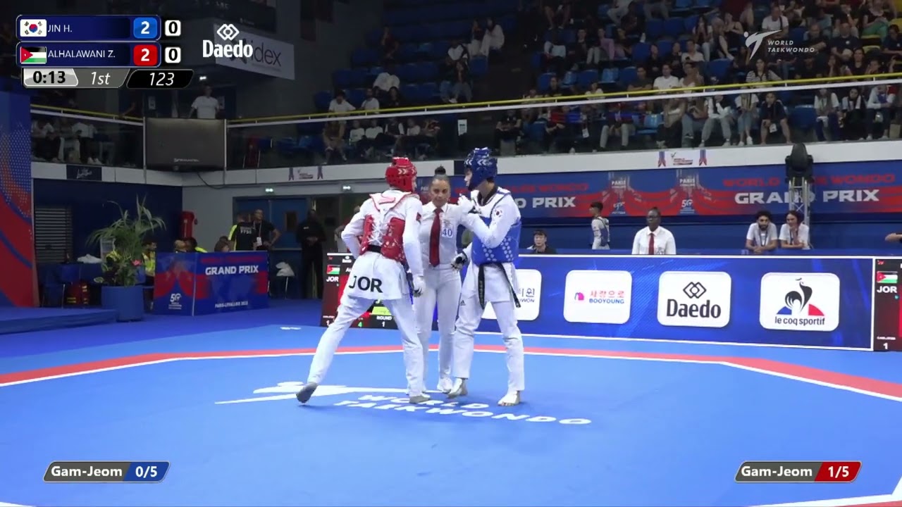123 Round of 16 MEN M 68KG KOR JIN H JOR ALHALAWANI Z
