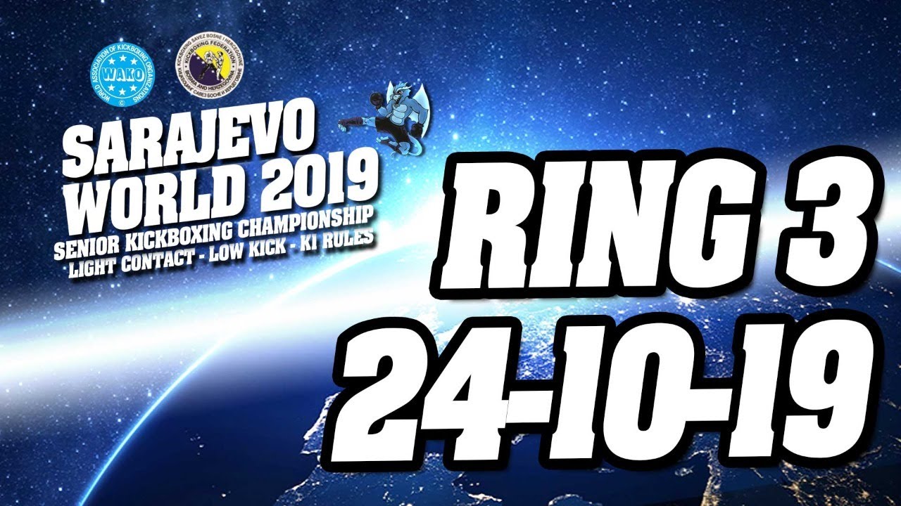 WAKO World Championships 2019 Ring 3 24/10/19 background
