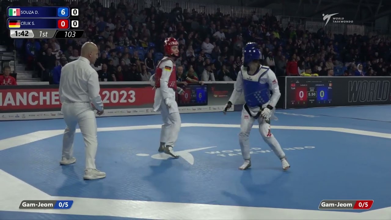 103 Round of 16 WOMEN W 49KG MEX SOUZA D GER CELIK S background