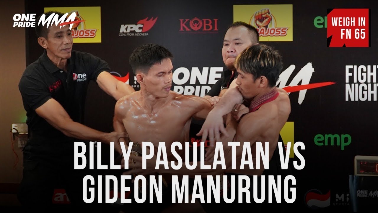 Weigh In Billy Pasulatan Vs Gideon Manurung | Fight Night 65 One Pride MMA backdrop