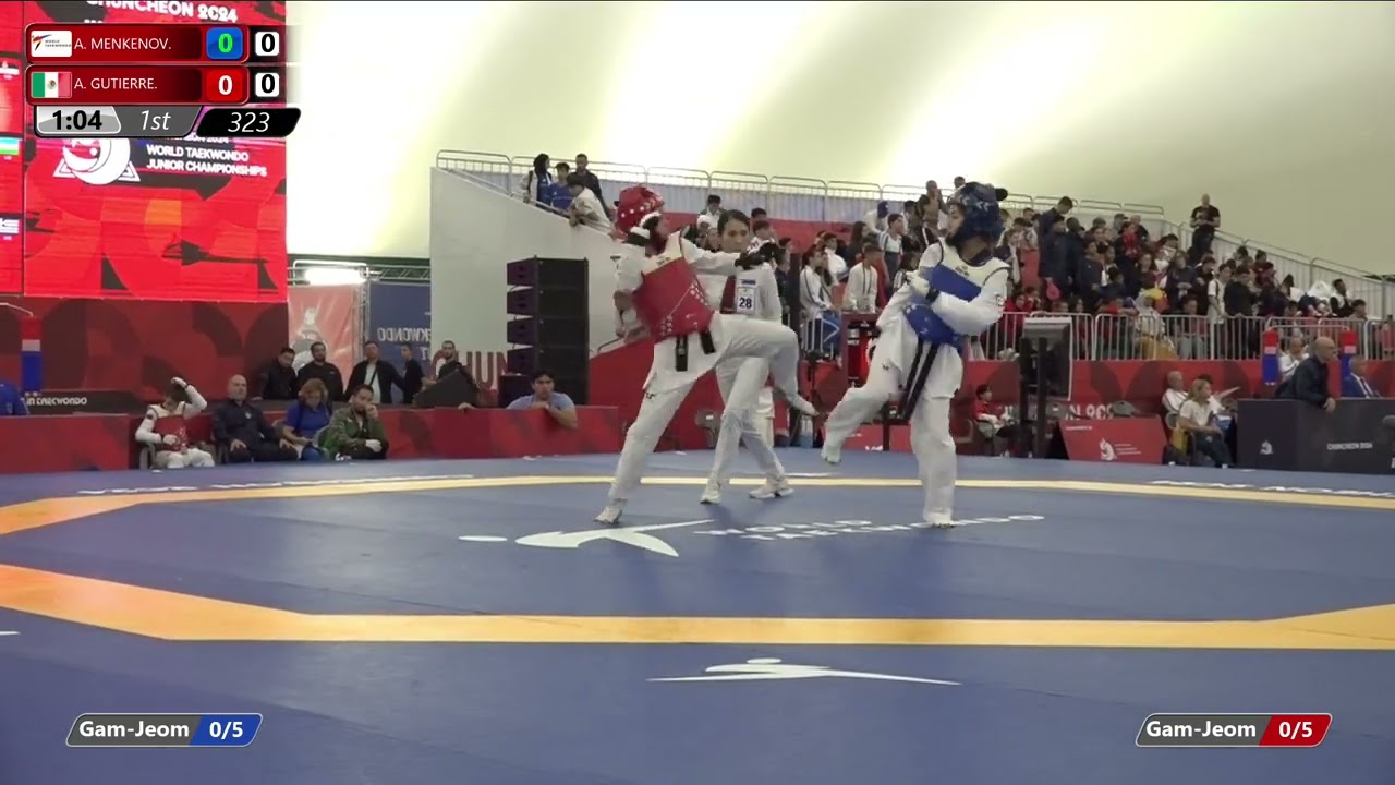 323 Quarterfinals Women 49kg AIN A MENKENOV MEX A GUTIERRE background