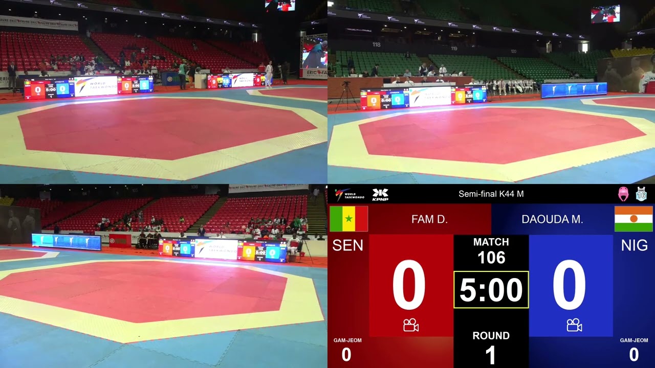 106 K44 SF Men 63kg Male Mounkaila karimou DAOUDA Diene FAM | African Qualification Tournaments background
