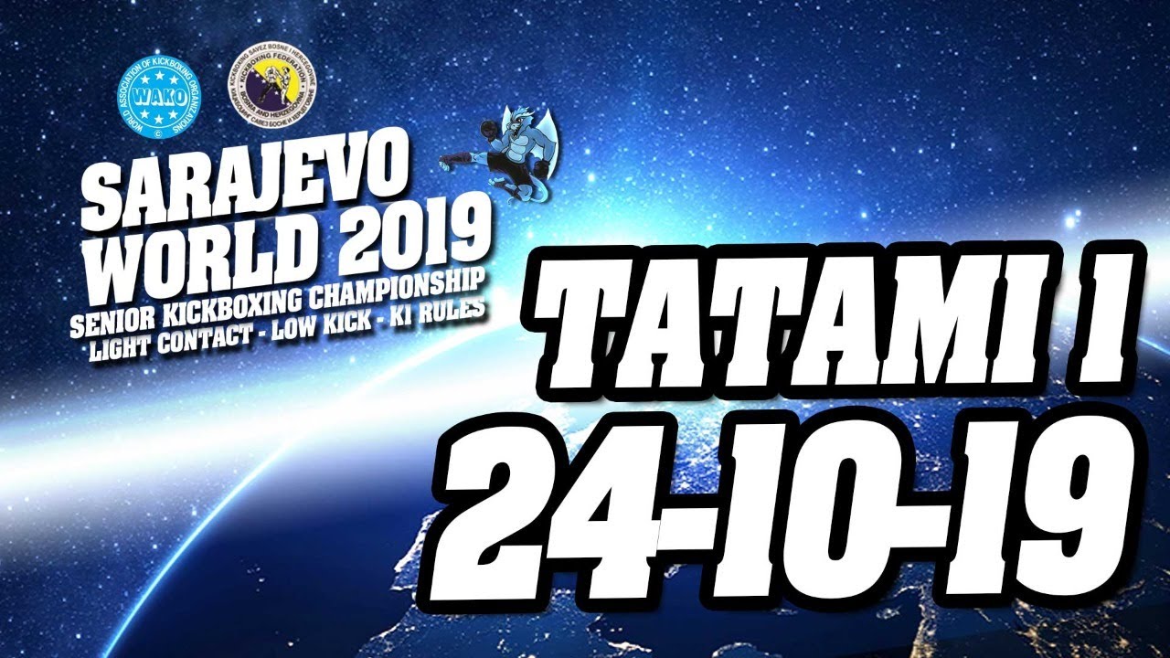 WAKO World Championships 2019 Tatami 1 24/10/19 background