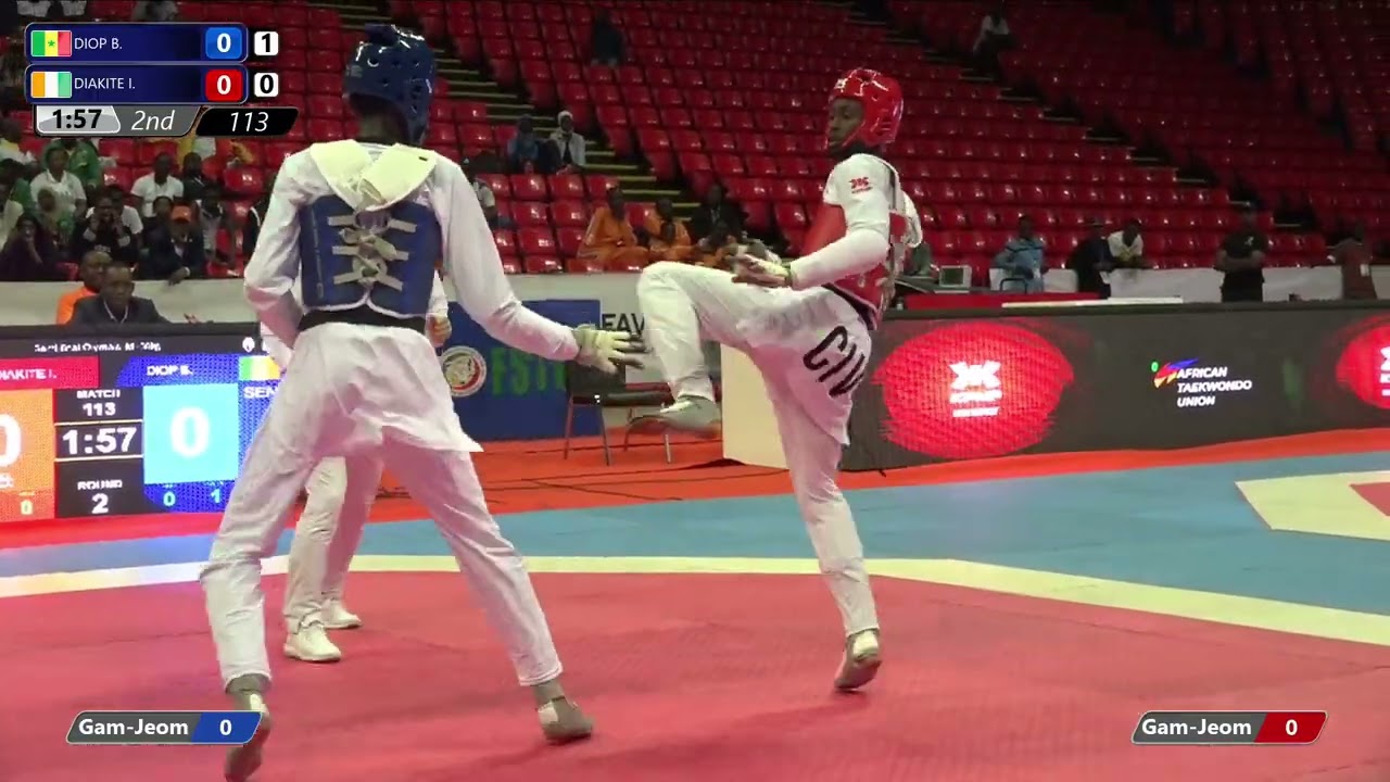 113 Semi final M 58kg SEN DIOP B CIV DIAKITE I PGM | African Qualification Tournament