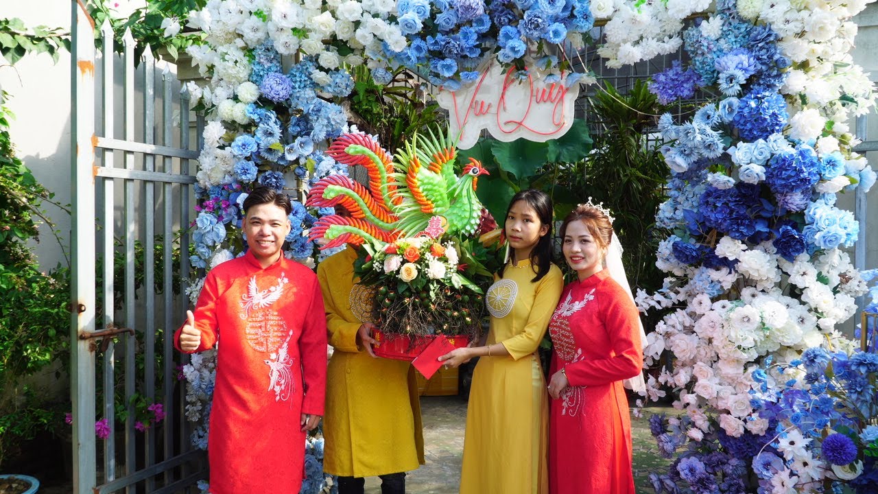Đám Cưới chú rể Đặng Quân & cô dâu Nguyễn Gấm Đông quan Đông Hưng Thái Bình 24-9-2023 background