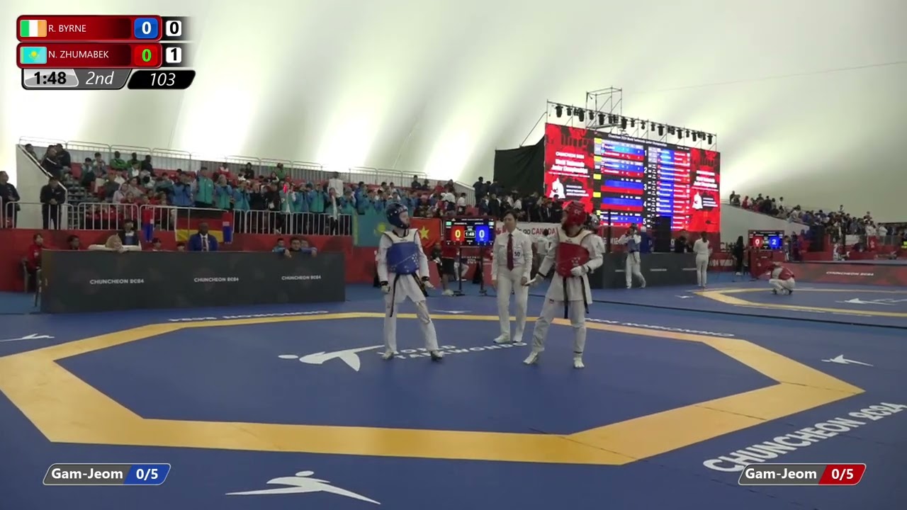 103 Round of 64 Women 49kg IRL BYRNE Ruby KAZ ZHUMABEK Nuraiym