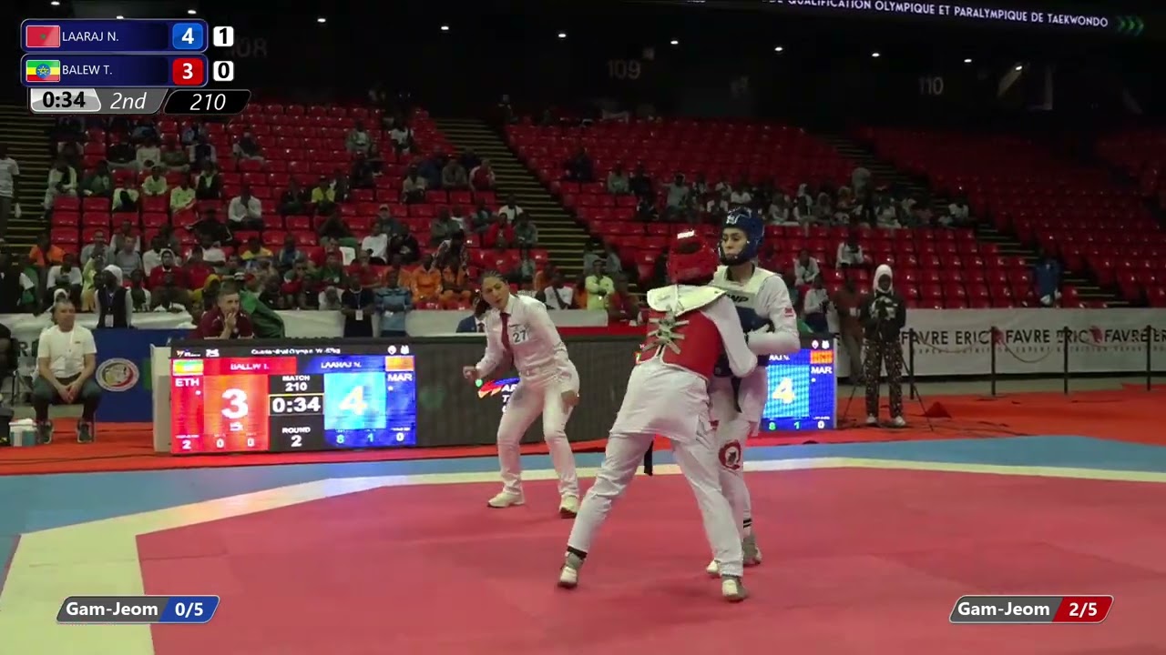 210 2 Quarter final W 57kg MAR LAARAJ N ETH BALEW T PGM | African Qualification Tournaments