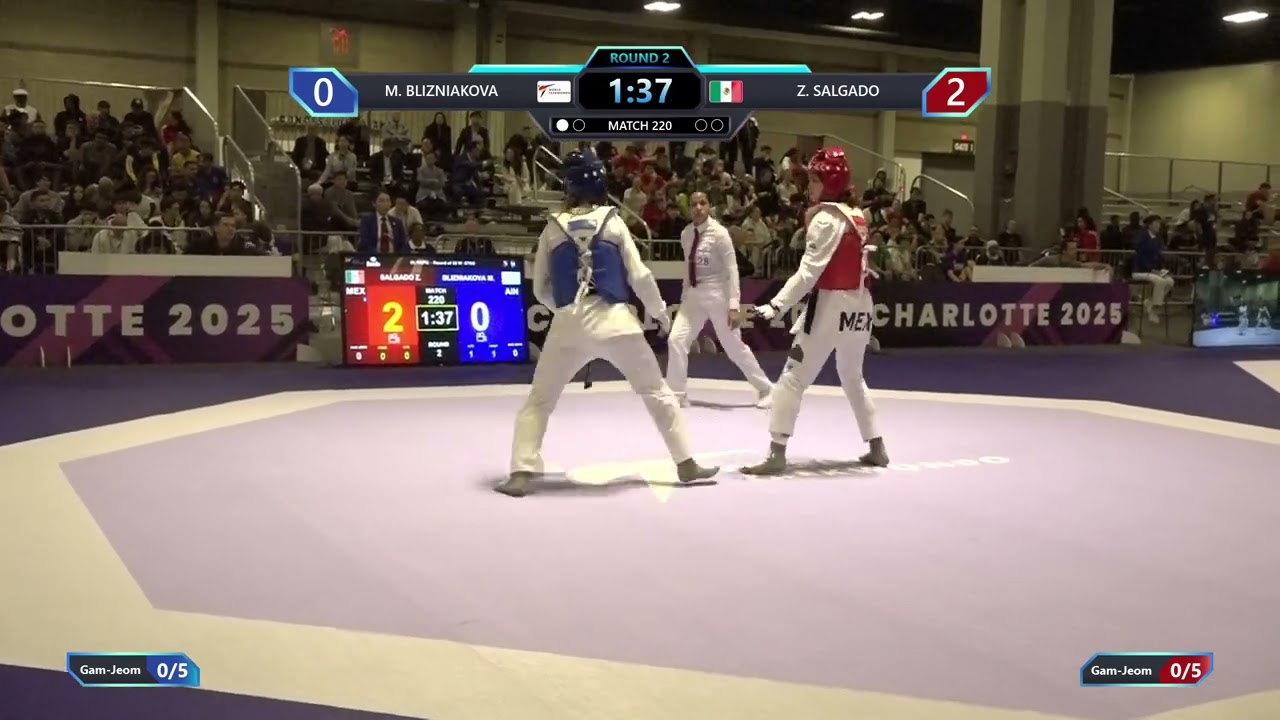 220 Round of 32 W 57kg AIN M BLIZNIAKOVA MEX Z SALGADO PGM background