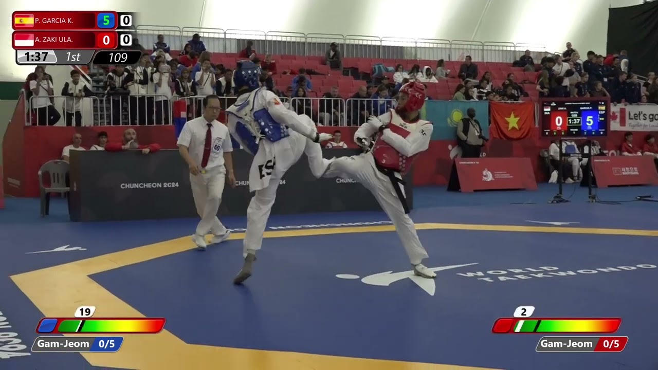 109 Round of 64 Men 68kg ESP GARCIA KLAIL Pedro INA ZAKI ULAA Ahmad